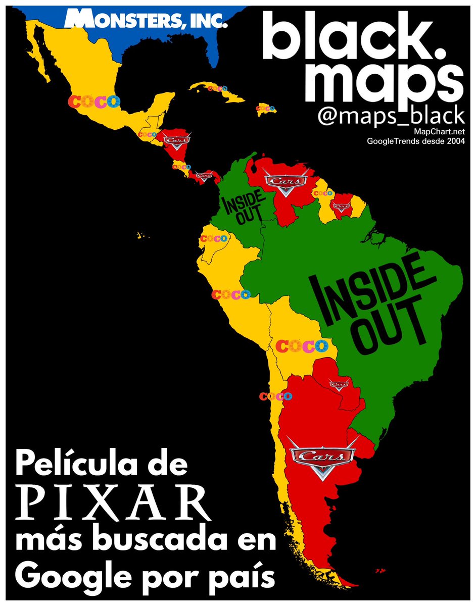 maps_black's tweet photo. Película de Pixar más buscada en Google por país 🎥 https://t.co/oNUv1eFKz0