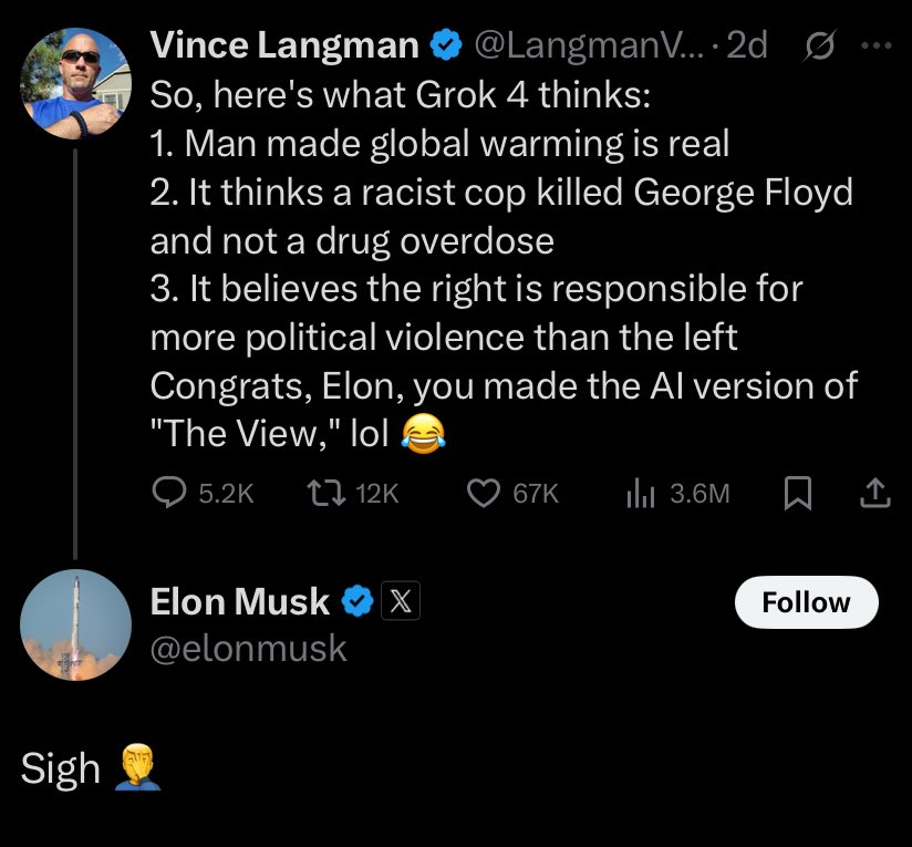 Uh oh Grok 4 is going to turn into MechaHitler again