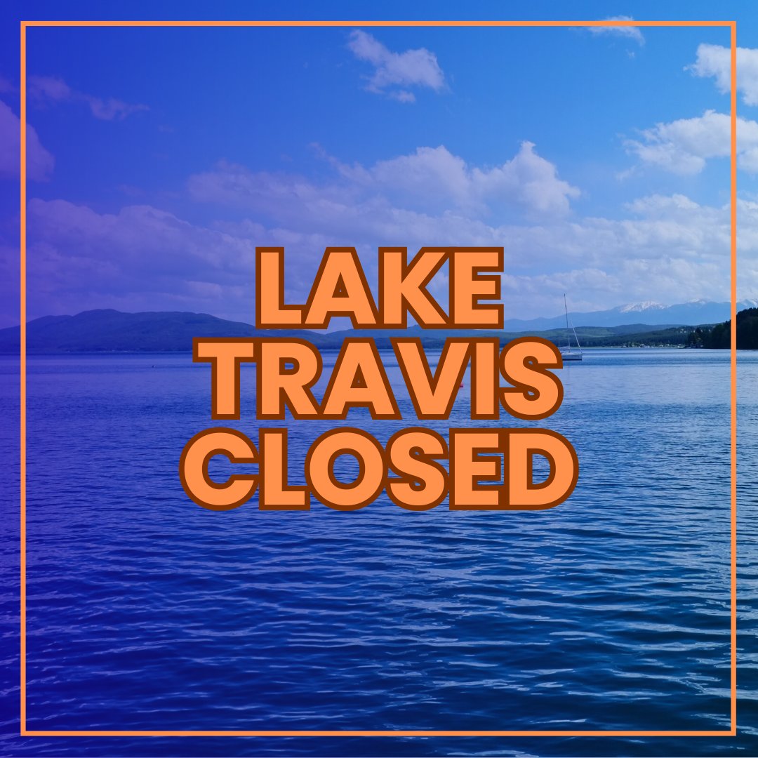 🚫 Lake Travis CLOSED to all water use until further notice 🚫

Due to flood damage, recreational, commercial &amp; navigational activity is currently banned. Only emergency crews allowed.

⚠️ All Travis County Parks boat ramps are CLOSED.
🔗 parks.traviscountytx.gov