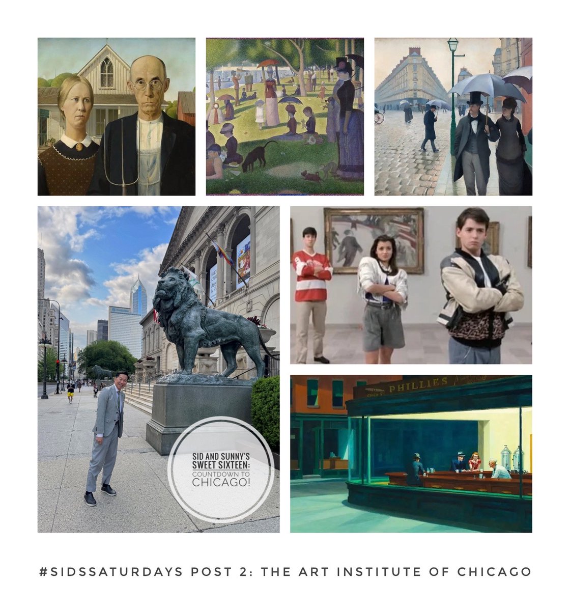 🎨 #SidsSaturdays Post 2: Visit the iconic Art Institute of Chicago! 🖼️🌆
Monet, Van Gogh, Hopper, and Ferris Bueller vibes await—just 10 min from Hyatt &amp; Swissotel.
🎉 Part of Sid &amp; Sunny’s Sweet 16: Countdown to Chicago!
👉 aacap.org/AnnualMeeting-…
#AACAP2025 #AACAP25

<a href="/AACAP/">American Academy of Child & Adolescent Psychiatry</a>