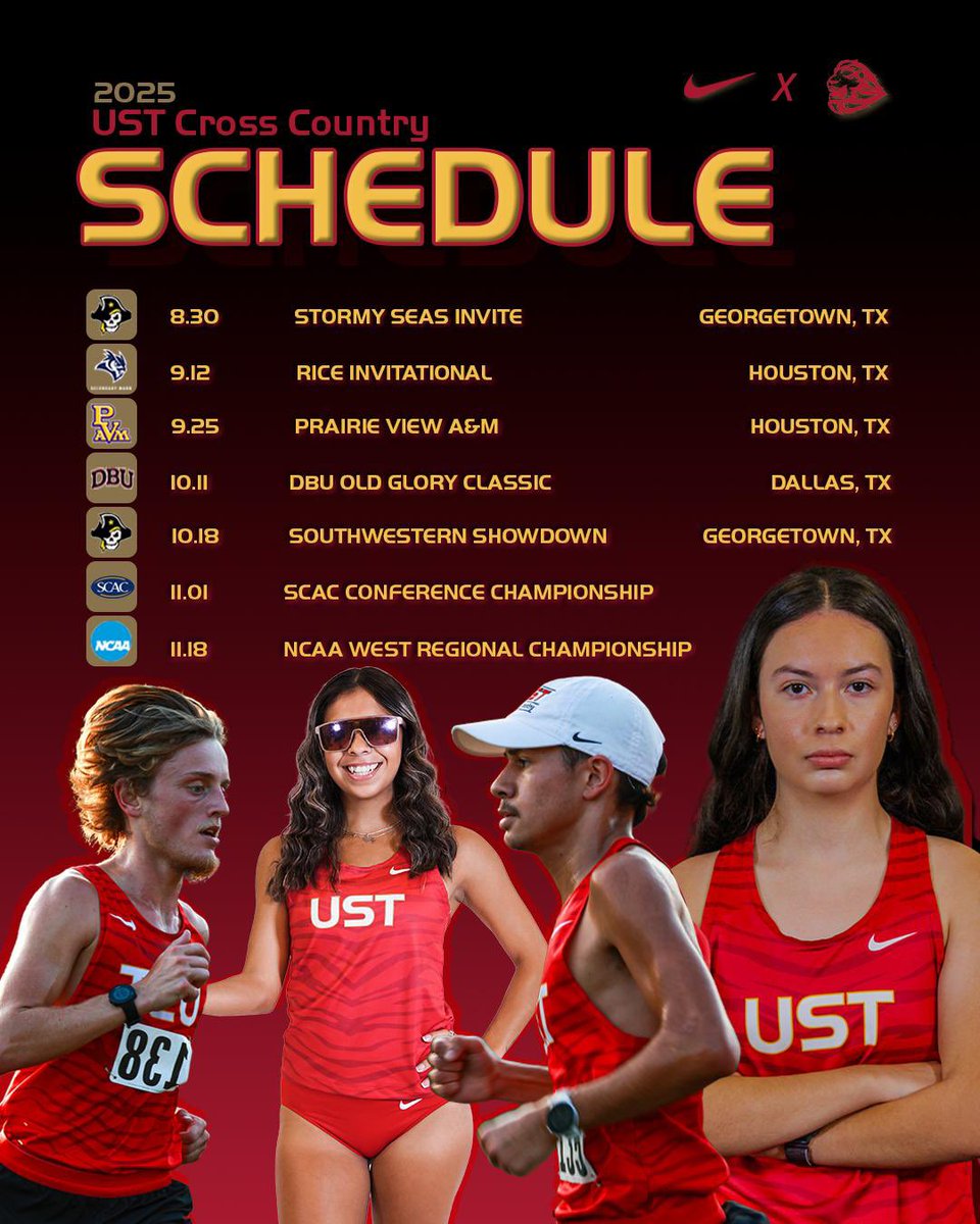 UST Athletics (@ustathletics) on Twitter photo The 2025 Cross Country schedule is set! 🏃♀️🏃♂️
Our Celts are ready to hit the ground running this fall.
Stay tuned for meet highlights and results all season long!
<a href="/USTCeltsTrack/">UST Cross Country/Track & Field</a>
#USTXC #gocelts #celtculture The 2025 Cross Country schedule is set! 🏃♀️🏃♂️
Our Celts are ready to hit the ground running this fall.
Stay tuned for meet highlights and results all season long!
<a href="/USTCeltsTrack/">UST Cross Country/Track & Field</a>
#USTXC #gocelts #celtculture