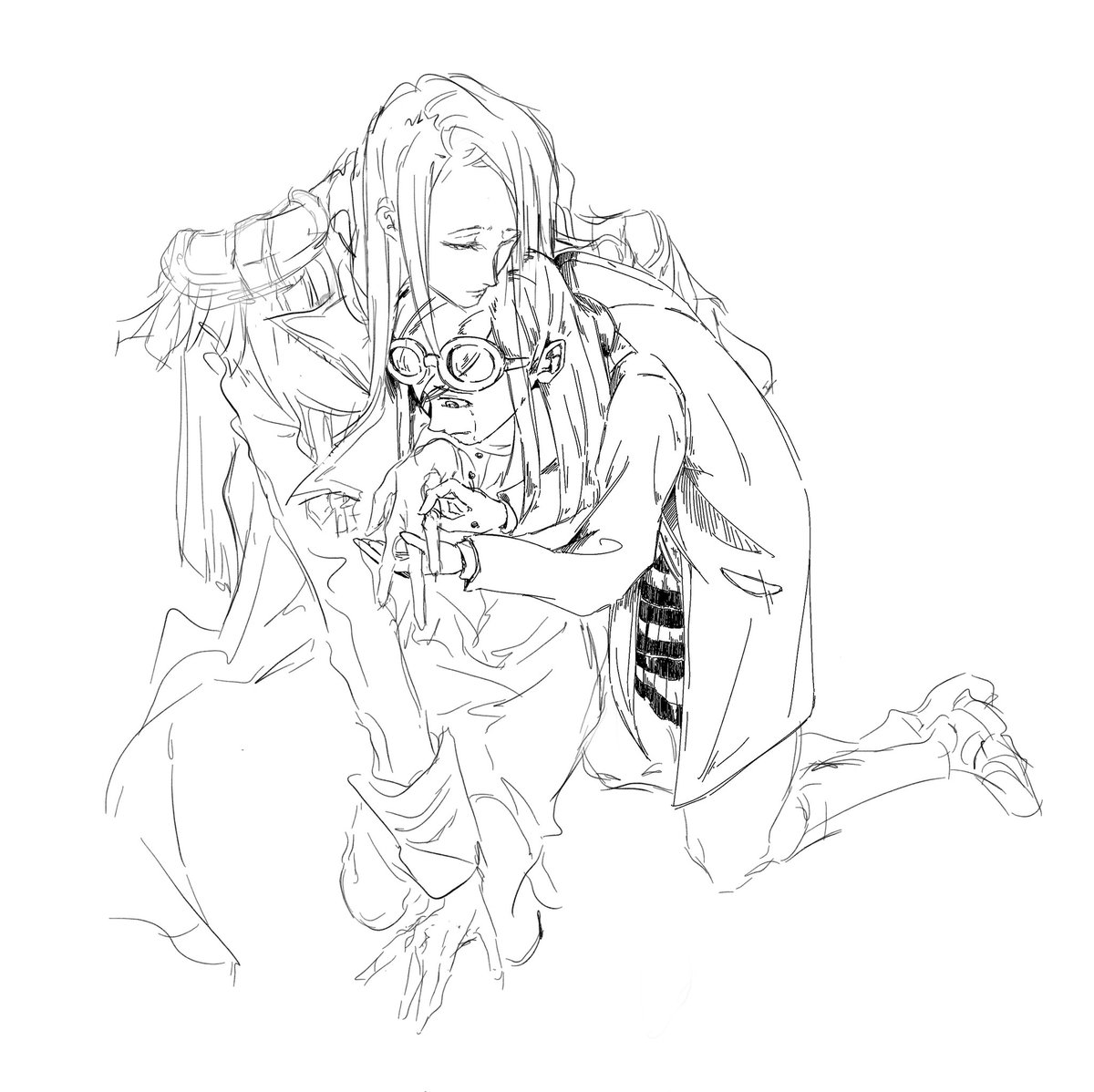 BlaiseDebeste_'s tweet image. My friend and I drew it together. Without her, I’d have been too lazy—so thank you, my partner in art