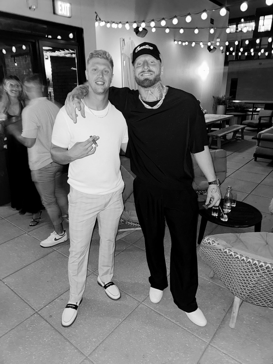 CrosbyMaxx's tweet image. My Bestfriend & His Beautiful Bride Got Married Last Night. Best Man Duties Were Executed & UP WE GO. Couldn’t Be More Proud Of This Dude. My Right Hand Man, My Co Host, My Brother, My DOG. Love You Family, We Got B’s To Make…. Till Infinity. 🦅💎
