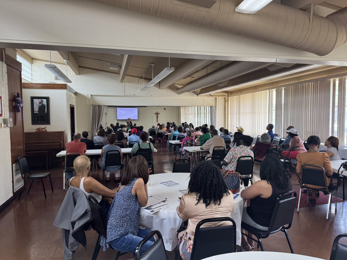 The Amyloidosis Army wants to thank Dr Vicky Savas for educating us at our V122I awareness event in Detroit today. We gave free genetic tests to 49 people. Thank you Father Jim and Curtis  for hosting our program at the Corpus Christi Catholic Church!! Packed house!!!