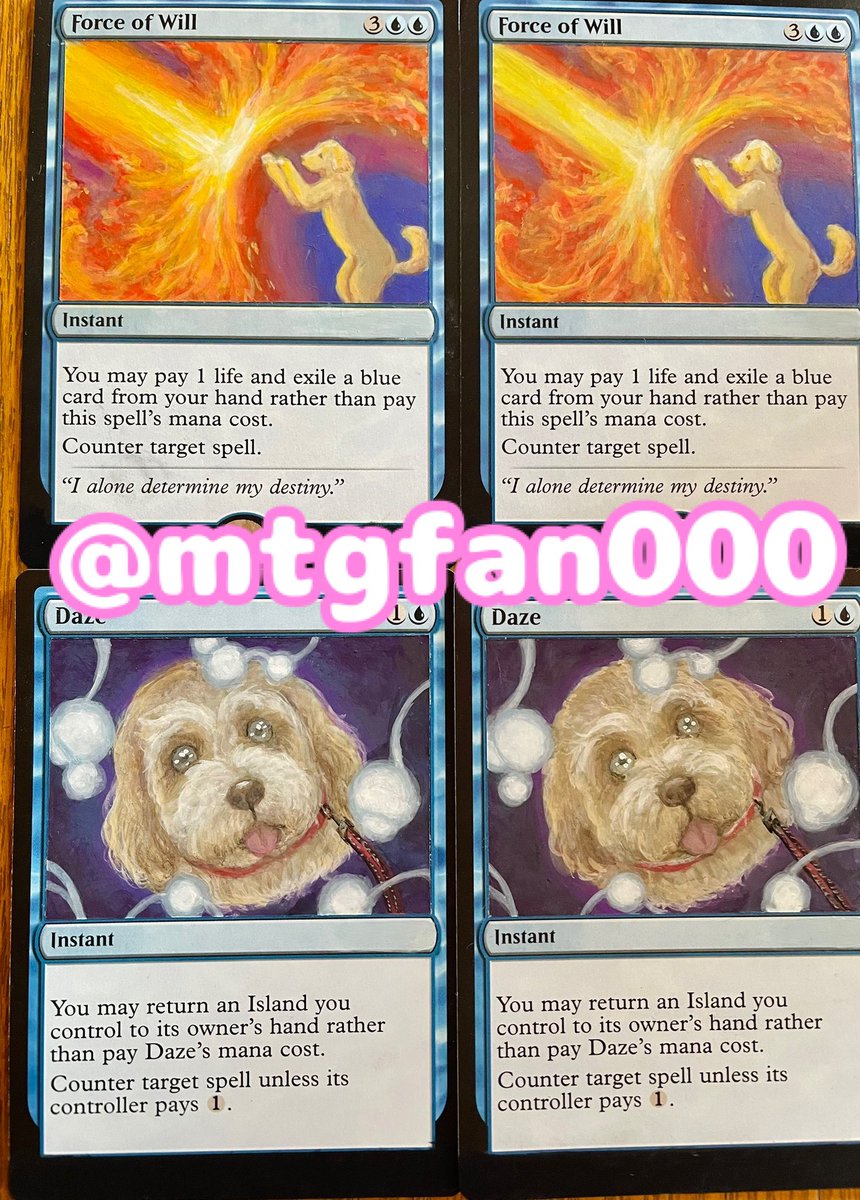 mtgfan000's tweet photo. ご依頼拡張ファンアート🎨
今回も愛犬ちゃんへの絵柄変更🖌️がとっても楽しかったです🥰
ありがとうございました〜！！ https://t.co/7AQyArwWpc