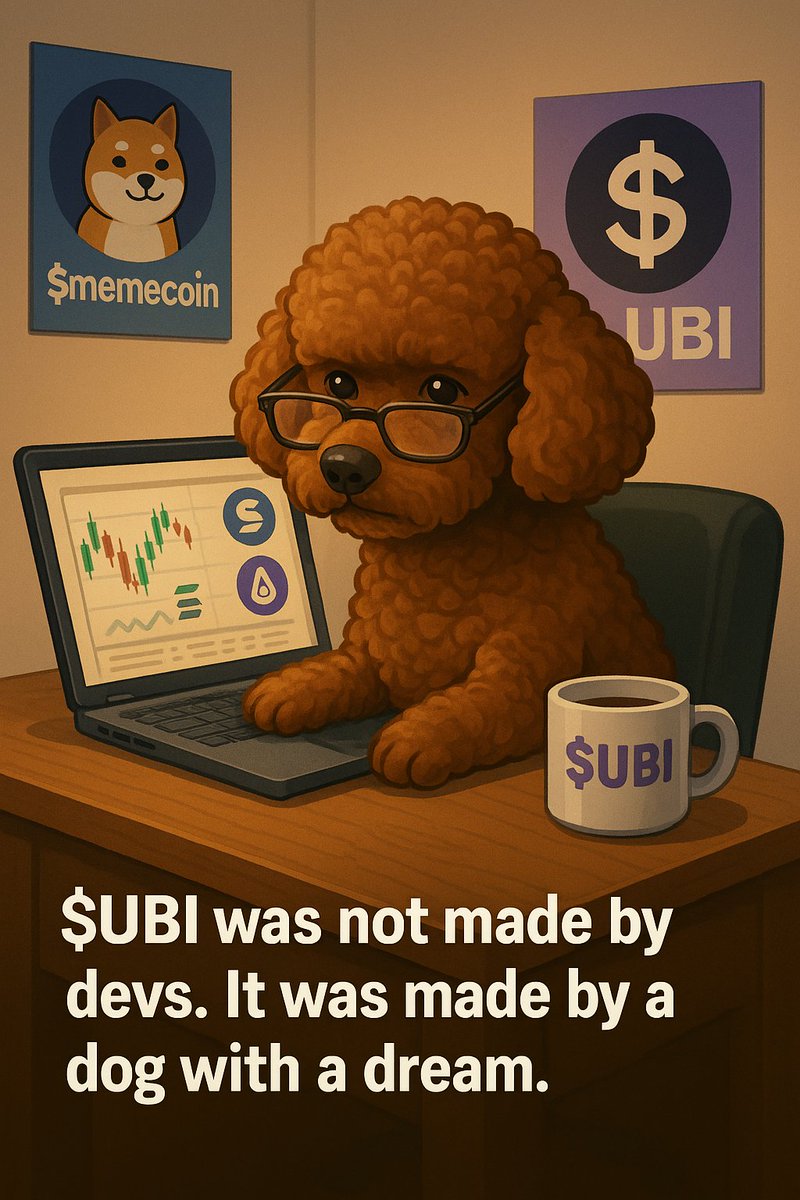 HyubiCoin's tweet photo. $UBI was not made by devs.
It was made by a dog with a dream. 🐶

Live on Solana 🐾
📈 https://t.co/utEij4xWTn
🫂 Telegram: https://t.co/grTrFfPzxq

#memecoin #solana #dogcoin #UBI #HyubiCoin https://t.co/BV85lxqJ5i