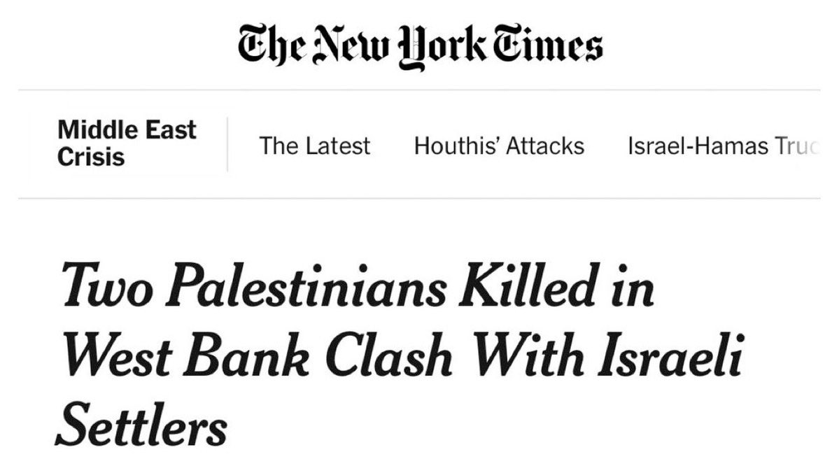 Two Palestinians were Tortured to Death by Settler Terrorists.

New York Times: It is a clash
