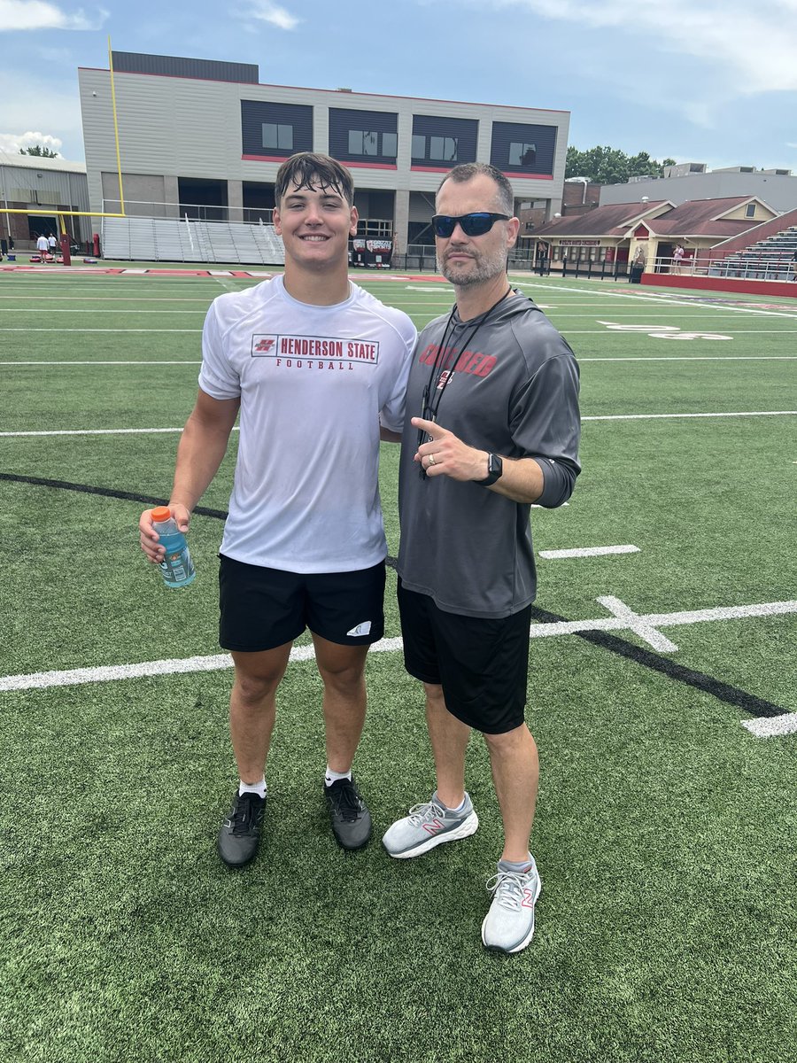 Cale McPeek (@calemcpeek) on Twitter photo Had a Great time <a href="/ReddiesFB/">Henderson State Football</a> today! Took home camp MVP for Linebackers! It was a very well ran camp! Great 1on1 coaching, got a lot of reps, and the staff was fun to be around! Thank you <a href="/Coach_Hols/">Greg Holsworth</a> for hosting this amazing camp!
<a href="/Coachwillwagner/">Will Wagner</a> Had a Great time <a href="/ReddiesFB/">Henderson State Football</a> today! Took home camp MVP for Linebackers! It was a very well ran camp! Great 1on1 coaching, got a lot of reps, and the staff was fun to be around! Thank you <a href="/Coach_Hols/">Greg Holsworth</a> for hosting this amazing camp!
<a href="/Coachwillwagner/">Will Wagner</a>