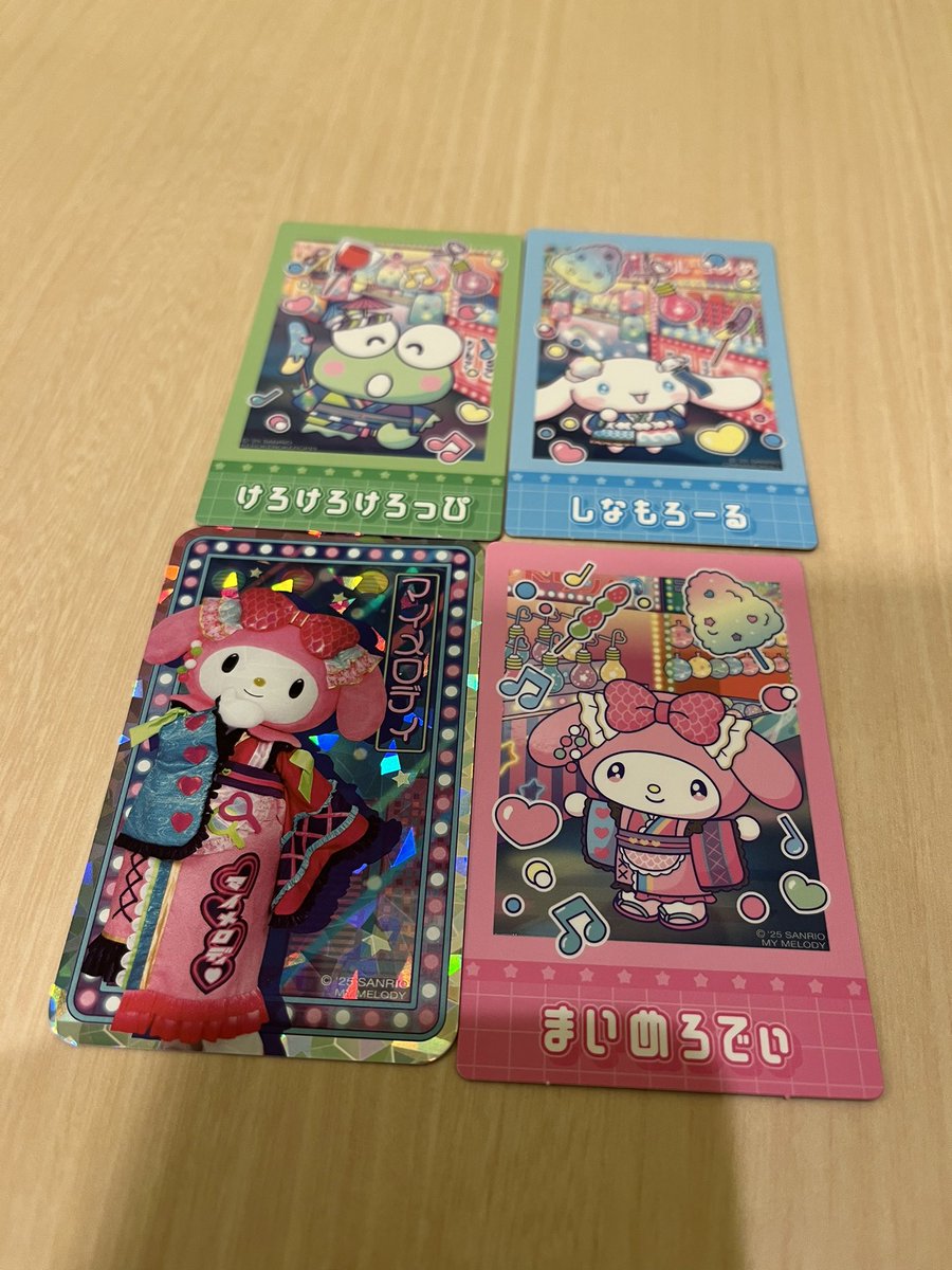 blue__sw_'s tweet photo. 【交換】サンリオピューロランド　ピューロ　ネオナツマツリ　インスタントフォト風カード　モーニングノベルティ

譲:マイメロ(2種)
　けろっぴ、シナモン、うさはな
　タキシードサム

求:¥800

本日ピューロ手渡し https://t.co/rTyc6SIFE6