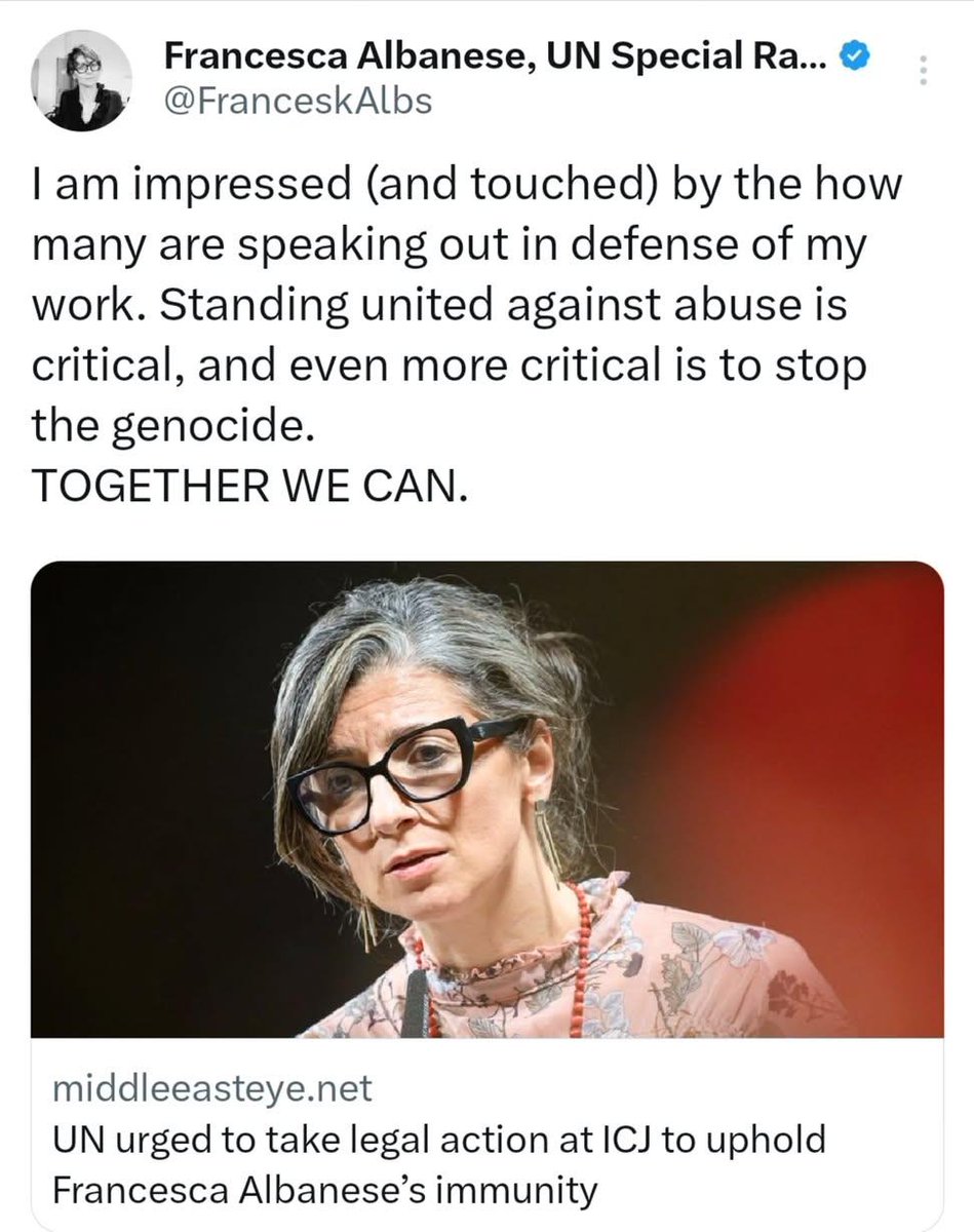 Anonymous Stand With Francesca Albanese 
#StandWithAlbanese 
#FreePalestine