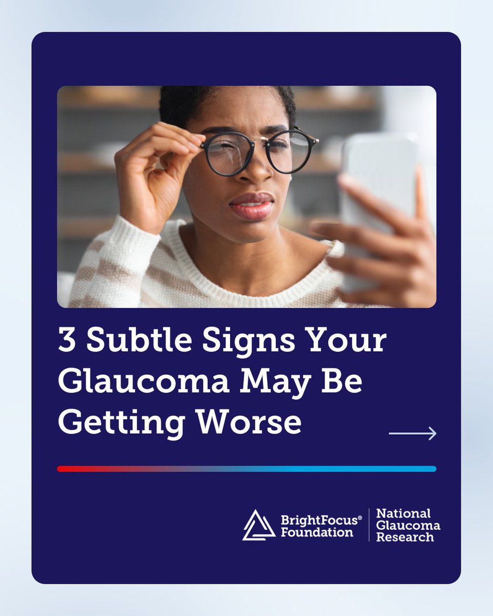 _BrightFocus's tweet image. Your eyes might be trying to tell you something.
If you’re living with glaucoma, early signs of worsening vision—like halos around lights, blurry vision that comes and goes, or subtle eye discomfort—shouldn’t be ignored.
Learn what to watch for and when to act:…