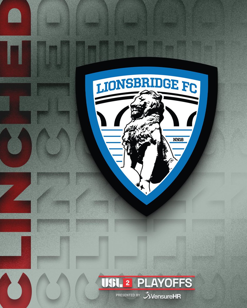 USL League Two (@uslleaguetwo) on Twitter photo ๐ฅ๐ผ๐ฎ๐ฟ๐ถ๐ป๐ด into the postseason! ๐ฆ
<a href="/LionsbridgeFC/">Lionsbridge FC</a> clinches a spot in the 2025 League Two Playoffs presented by VensureHR ๐ฅ๐ผ๐ฎ๐ฟ๐ถ๐ป๐ด into the postseason! ๐ฆ
<a href="/LionsbridgeFC/">Lionsbridge FC</a> clinches a spot in the 2025 League Two Playoffs presented by VensureHR