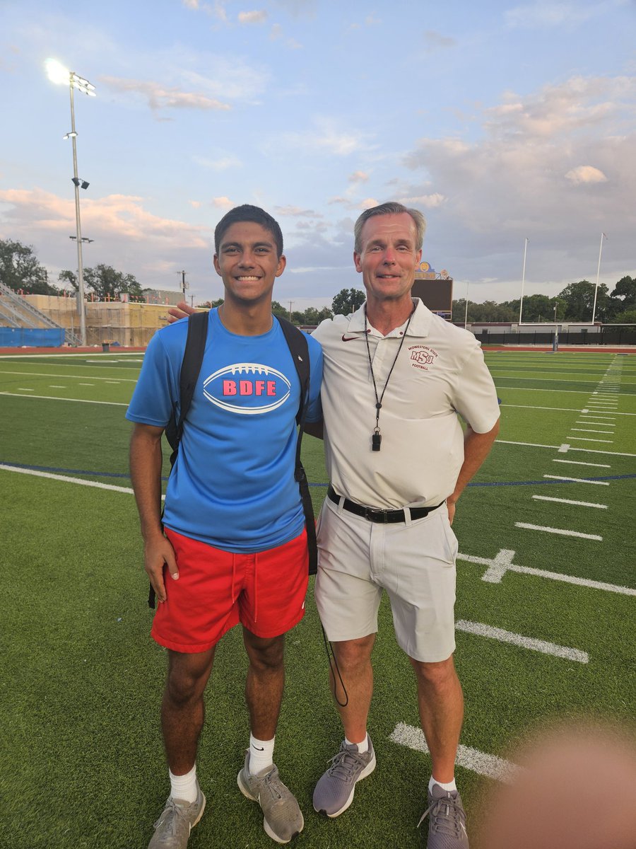 JaceMorales2007's tweet image. Grateful for the opportunity to compete and learn at the Midwestern State football camp yesterday! Always thankful to grow, get better, and be coached by some of the best. #MSUTexas #RecruitReady #MidwesternState
@coachfrazierMSU @MustangsDC @fbcoachleonard @coachvmsu