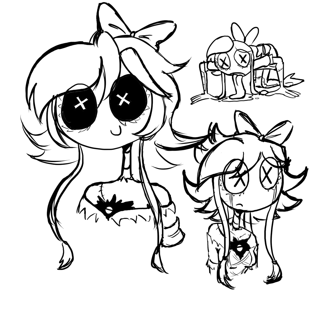 I was attempting Gooseworx’s style from just reference the other day and forgot to post it sniffles
It’s kinda weird cause Goose has like 2 different ways of drawing her

This is the origin of Cyn licking the floor