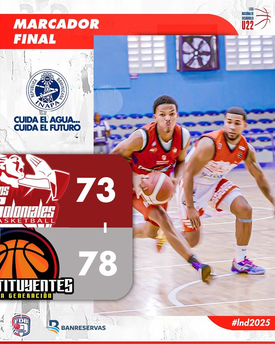 Un duelo lleno de emoción, cambios de liderazgo y jugadas clave hasta el último segundo. ¡Los Constituyentes se llevan la victoria en un cierre apretado! 💥

¡Deja tu opinión! ⬇️ #LigaU22 #BasquetDominicano 🚀