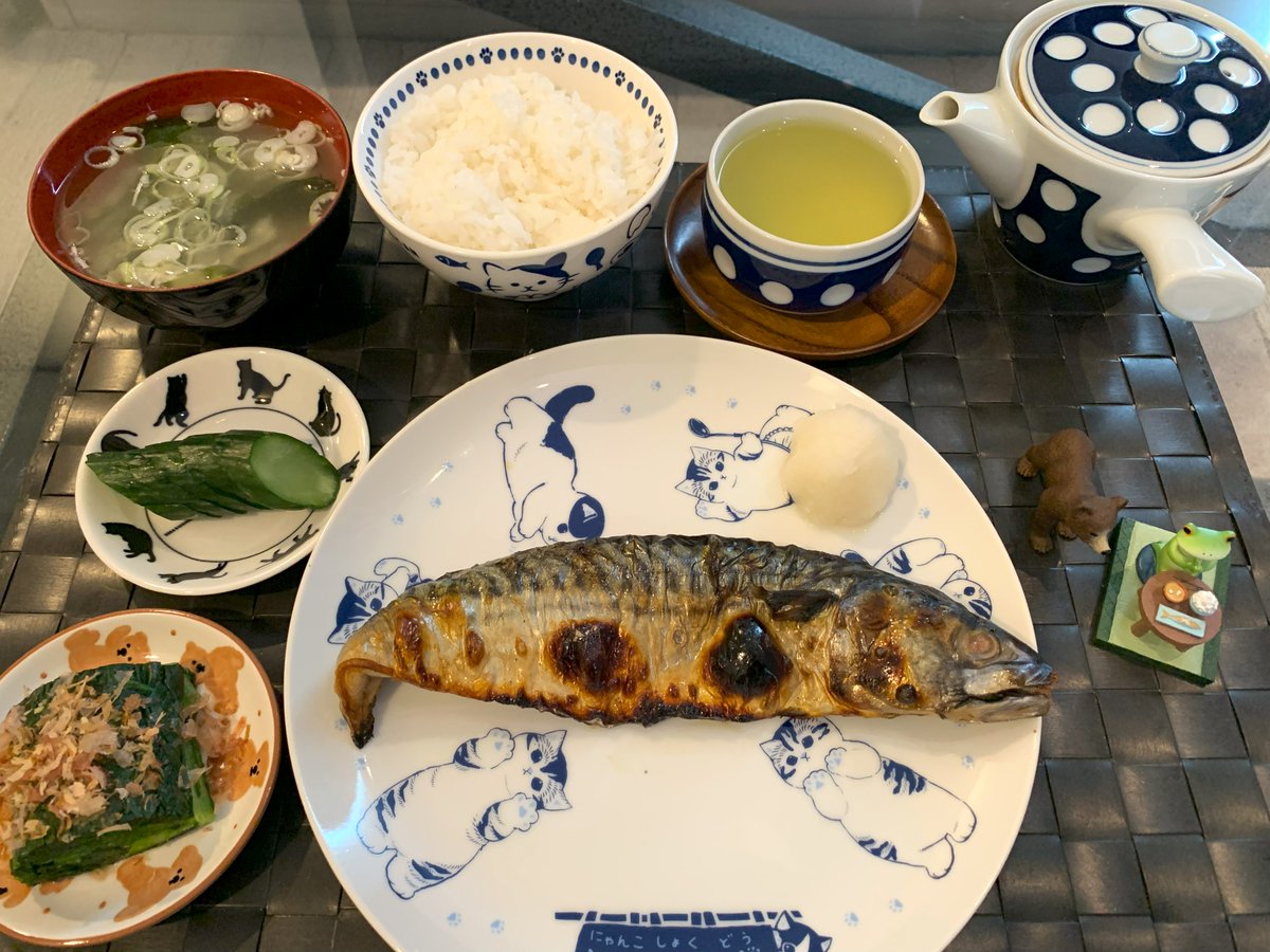 geo_perfectsky's tweet image. #朝ご飯
#おうちごはん
・ほうれん草おひたし
・鯖文化干し
・胡瓜ぬか漬け
・わかめの味噌汁
おはようございます
朝の焼き魚はいいですね