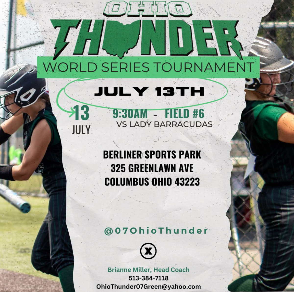 Time for bracket play!! <a href="/07OhioThunder/">Ohio Thunder 07 Green</a> <a href="/DubC_Softball/">Wilmington College Softball</a> <a href="/DubC_CoachMeg/">Megan Warren</a> <a href="/MSJSoftball/">MSJ Softball</a> <a href="/Coach_Goderwis/">Beth Goderwis</a> <a href="/JohnCarrollSB/">John Carroll University Softball</a>