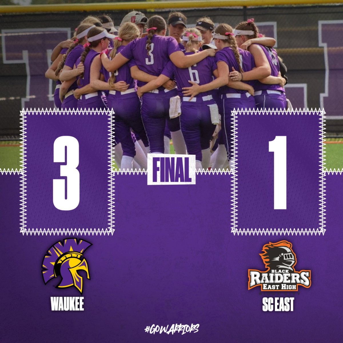 Waukee softball wins tonight's regional semifinal vs Sioux City East. 🥎 Waukee advances to the Class 5A - Region 4 Final.
Waukee @ Valley - Tuesday, 7/15 - 7:00 PM
#GoWarriors