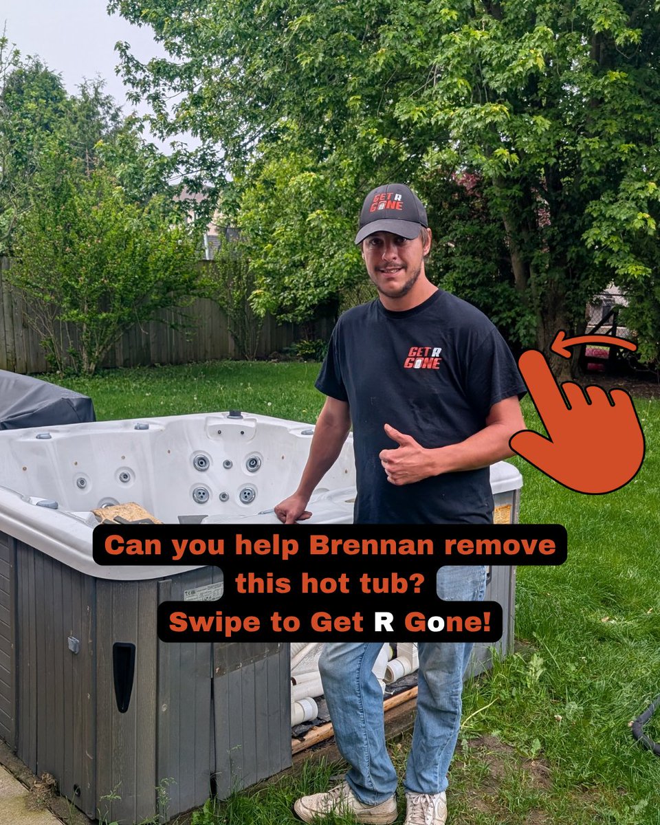 GetRGone's tweet image. Brennan tackled this backyard hot tub — and won! 💪 Swipe to see the satisfying after shot. Got backyard clutter? We Get R Gone! 🛻

#HotTubRemoval #BackyardCleanup #GetRGone #stthomasproud