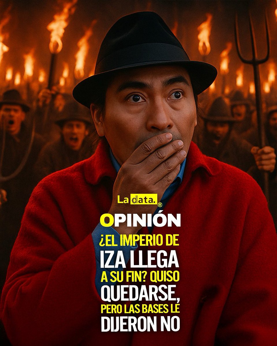 #Opinión ¿El imperio de Iza llega a su fin? Quiso quedarse, pero las bases le dijeron NO.

Leonidas Iza quiso eternizarse al frente de la CONAIE, pero las bases ya no le siguen el juego. Después de años de discursos agresivos, pactos bajo la mesa y una prórroga de mandato que