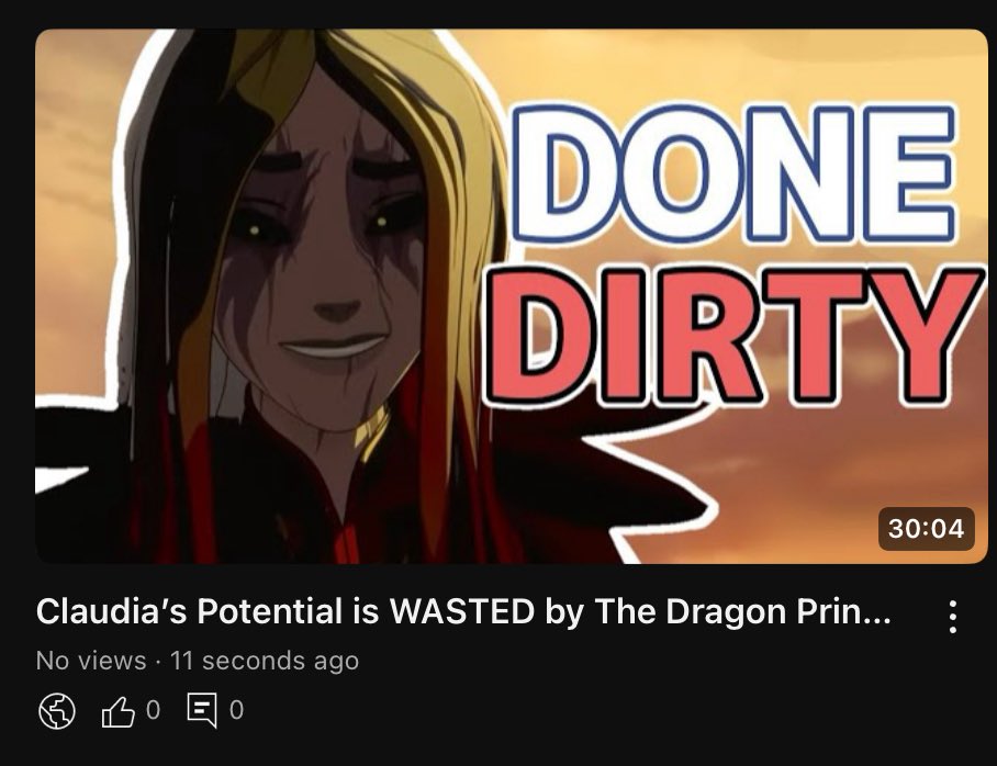 RADderWEEKEND's tweet image. Hey #TheDragonPrince fans!! If youre interested in a critique of season 7 through the lens of a Claudia Fan, you might like my video essay i made about how claudia was totally butchered by the show
๐: youtu.be/sd8AjotVnTM?siโฆ
