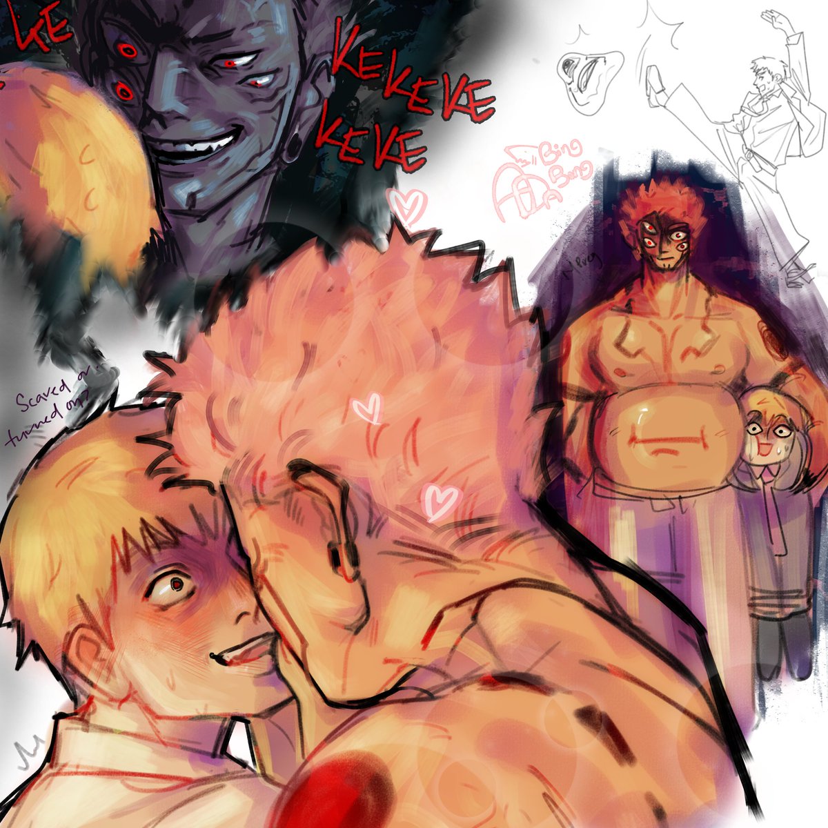 ada_bingbong's tweet image. someone, name this ship. #reigenarataka x #sukunaryomen #sukuna #reigen #mobpsycho100 #JujutsuKaisen #jjk