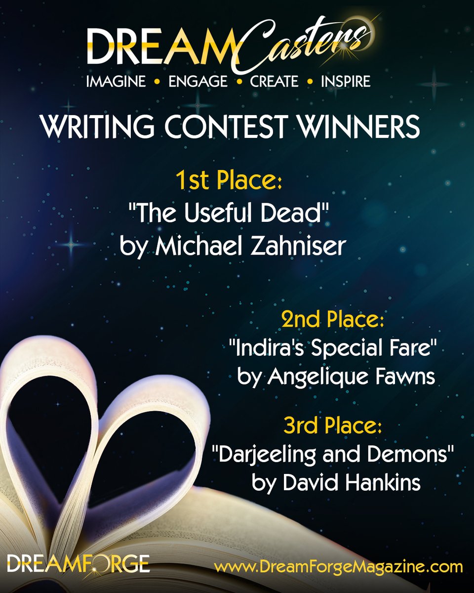 So, we ran a small writing contest for our DreamCaster writing group to encourage excellence at the 3,000 word length. Prizes were: $175, $100, and $50 respectively, no strings attached. We encourage both our winners and participants to get those stories out into the world!