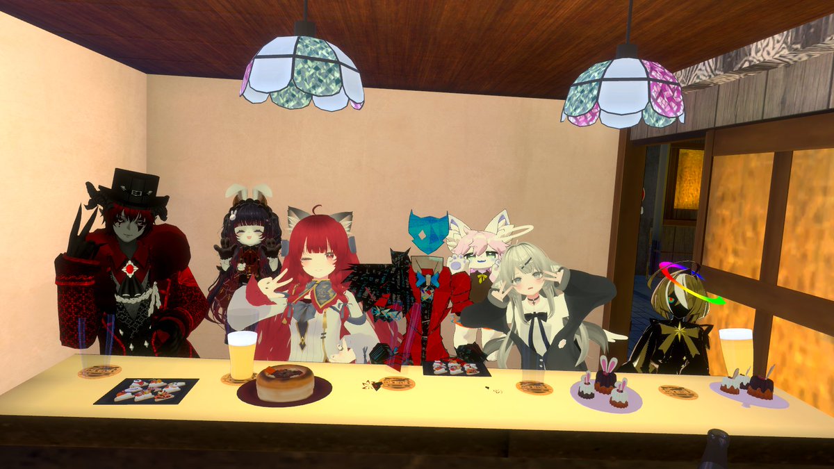 今週の #まほろばのれん街 への来店ありがとうございました🎨
一週間の疲れを発散開放出来ていたらさいわいです✨️✨️
#VRCぷてぃぱれっと