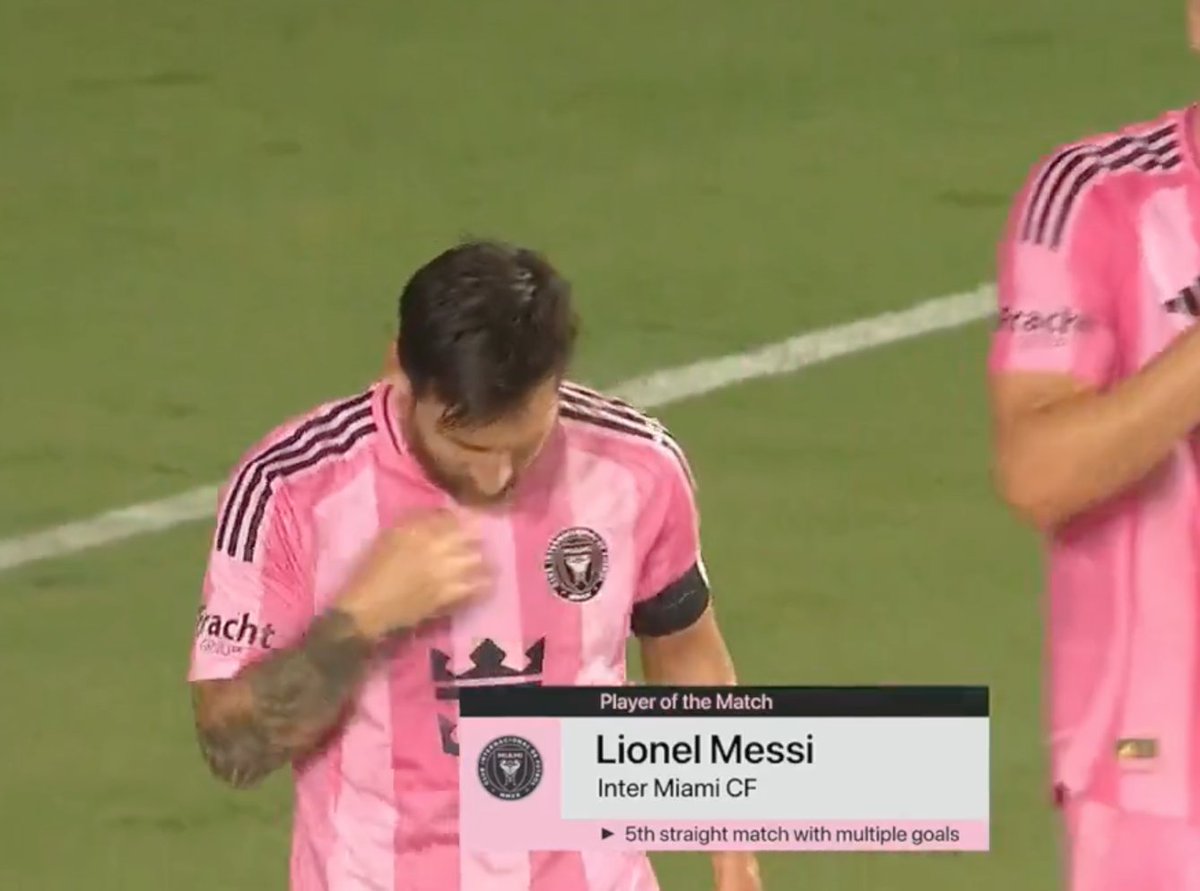 KING MESSI 10 (@messi10_rey) on Twitter photo 🚨Leo Messi es elegido oficialmente por la transmisión de la <a href="/MLS/">Major League Soccer</a> como el MOTM !!! 🚨Leo Messi es elegido oficialmente por la transmisión de la <a href="/MLS/">Major League Soccer</a> como el MOTM !!!