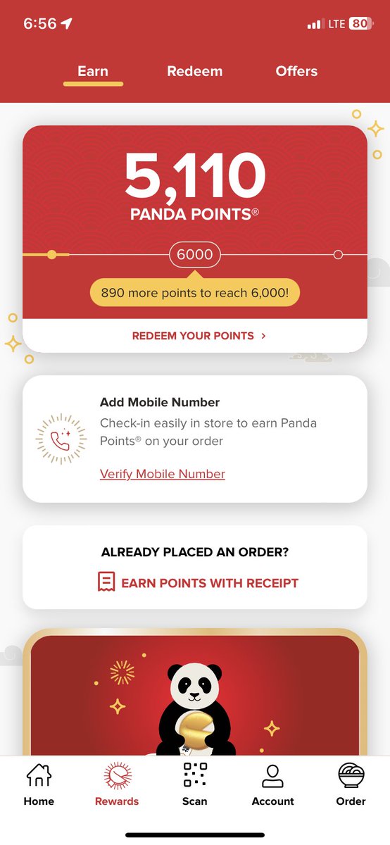 Odd flex but I finally have 5k panda points  <a href="/PandaExpress/">Panda Express</a>