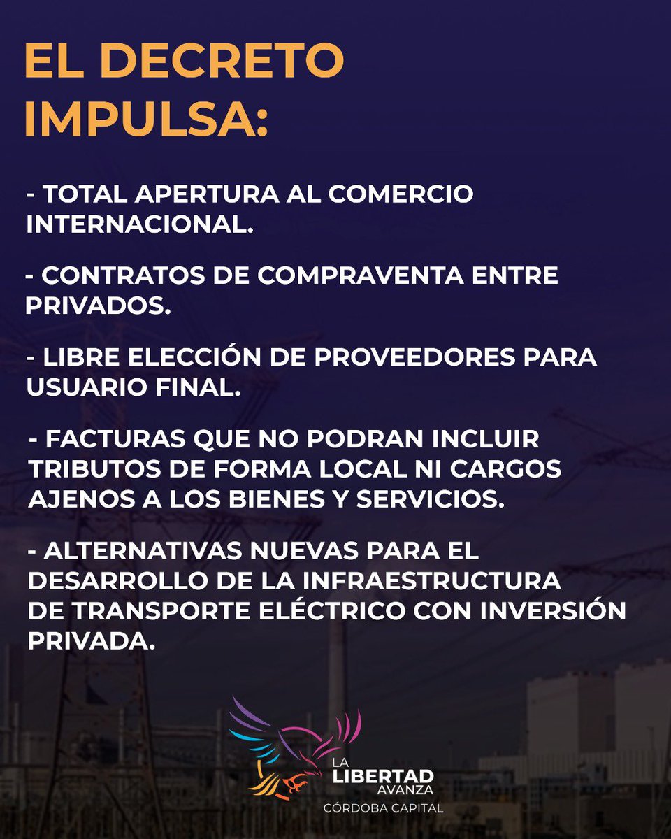LLA_CbaCapital's tweet image. El sector eléctrico avanza. 💪🏻
Gracias al Presidente es una realidad la reforma estructural del sector, en beneficio a los usuarios y el sector privado.
Los tiempos de distorsión y tarifas dibujadas terminaron. 🙌🏻