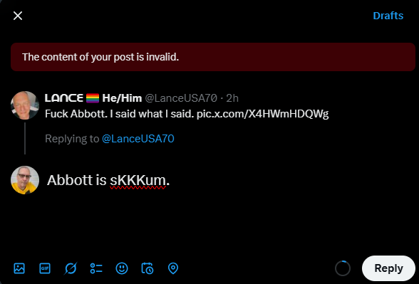 FrankTru1's tweet image. F*ck Elon and this shit app. Here's what you get for responding to evil. #SomethingWrong #Invalid