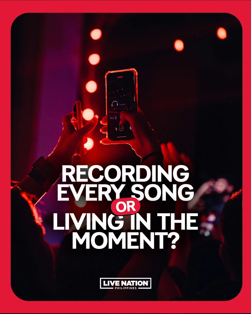 livenationph's tweet image. Capture it for the feed or keep it as a core memory? Choose one and comment below.
#LNPH #LiveNationPH