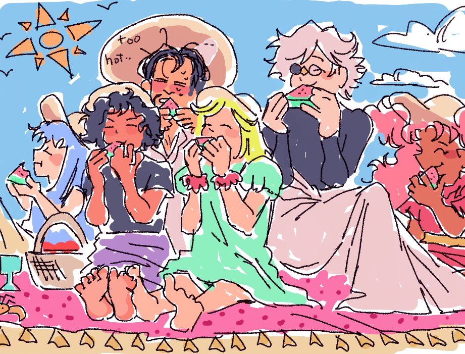 hurried beach scribbl.. =,= tired cuz i went there today too lol #OrufreyWeek2025