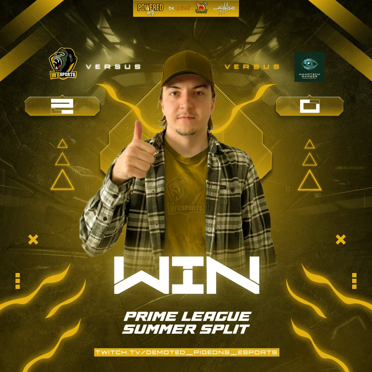 🟡WIN⚫️

2-0 vs. Elopolizei

GGWP👊 

#LeagueOfLegends #WeSFamily #WeSWIN