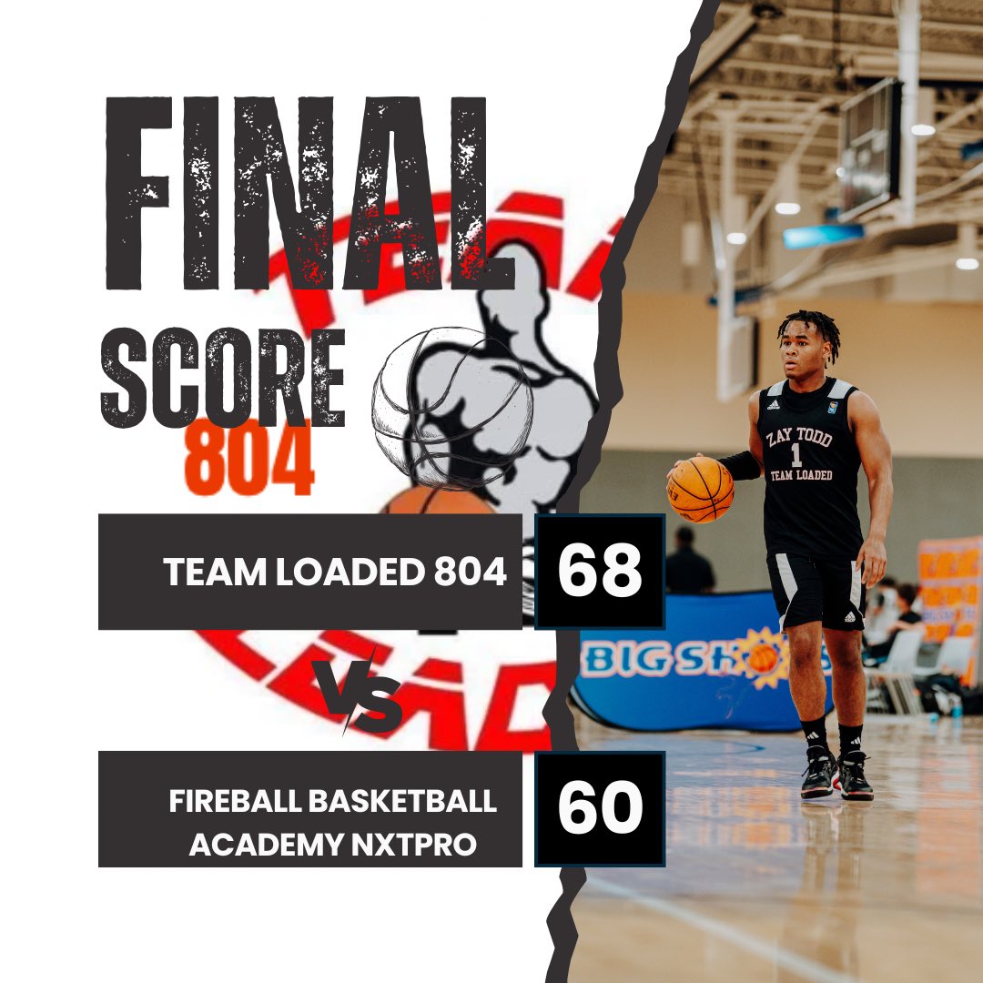 John “Riley” Highfill (@rileyhighfill3) on Twitter photo Final Score: Team Loaded 804 68 - Fireball Basketball Academy NXTPro 60
Stats of the Game:
Elijah Brandon – 20 pts, 6 ast, 5 reb, 3 stl <a href="/ballislifeeb/">Elijah “EB” Brandon</a>
Grant Butler – 17 pts (5 3PM), 5 ast <a href="/grantbbutler23/">Grant Butler</a>
Anthony Rosser – 17 pts, 15 reb <a href="/dareal_anttt/">AnthonyRosser_</a>
Myles Tyler – 8 pts, 7 Final Score: Team Loaded 804 68 - Fireball Basketball Academy NXTPro 60
Stats of the Game:
Elijah Brandon – 20 pts, 6 ast, 5 reb, 3 stl <a href="/ballislifeeb/">Elijah “EB” Brandon</a>
Grant Butler – 17 pts (5 3PM), 5 ast <a href="/grantbbutler23/">Grant Butler</a>
Anthony Rosser – 17 pts, 15 reb <a href="/dareal_anttt/">AnthonyRosser_</a>
Myles Tyler – 8 pts, 7