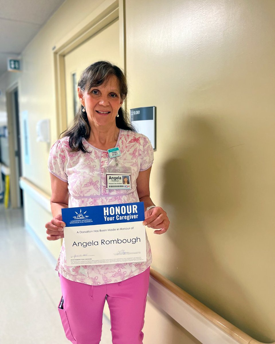 "Thank you (Angela Rombough, PCA) from the bottom of our hearts for the incredible care you've given. Your compassion, respect and dedication in her most vulnerable moments have preserved her dignity," shared a recent #HonourYourCaregiver donor's message. uhkf.ca/hyc