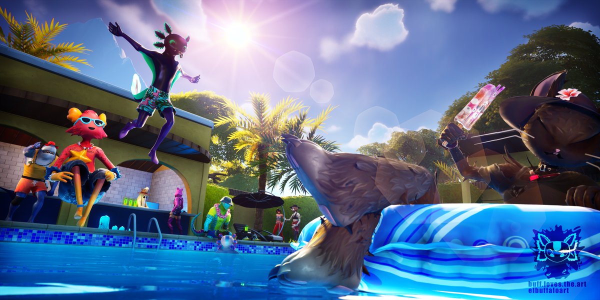 elbuffaloart's tweet photo. Summer Time! -

#Fortnite #FortniteArt #FortniteFanArt https://t.co/eWaY0pq86c