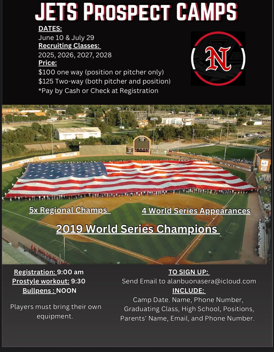 adbono23's tweet image. Attention: Uncommitted 2025s & guys wanting to transfer : our last prospect camp this summer is on July 29. We have roster spots to fill. Come to David Allen Memorial Ballpark and show us what you’ve got! All HS classes welcome. Reply to email on flyer