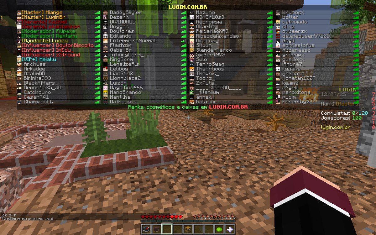 hiangss's tweet photo. O @LuginBr vai sortear 2 VIPs Supremo (Minigames ou Factions) pra quem estiver participando da dinâmica lá no lobby do @ServidorLugin.

Entre pelo IP: https://t.co/4C33XAtqOe - Original e Pirata (1.8 - 1.21) https://t.co/q0AwFffyHr