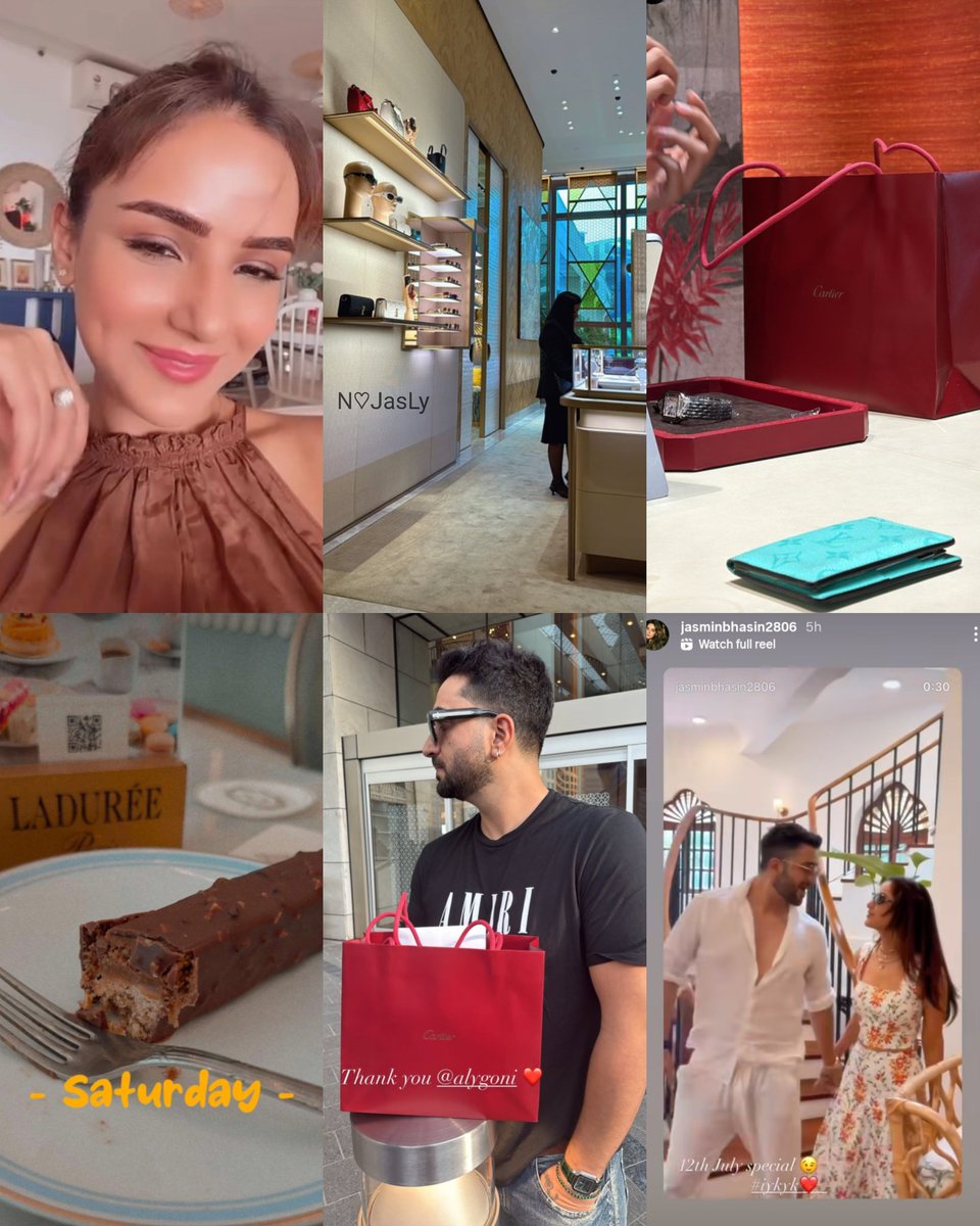 JasLy Day was rly a hit🥹😍
Spent their day out together, went shopping, got her girl a gift, high tea, met their friends🥰 and a beautiful gift for their JasLyians😭🫶🏻 Now that's a perfect celebration of togetherness♥️ Love You Guyss💞
<a href="/jasminbhasin/">Jasmine bhasin</a> <a href="/AlyGoni/">Aly Goni</a> 

#JasLy #JasLyDay