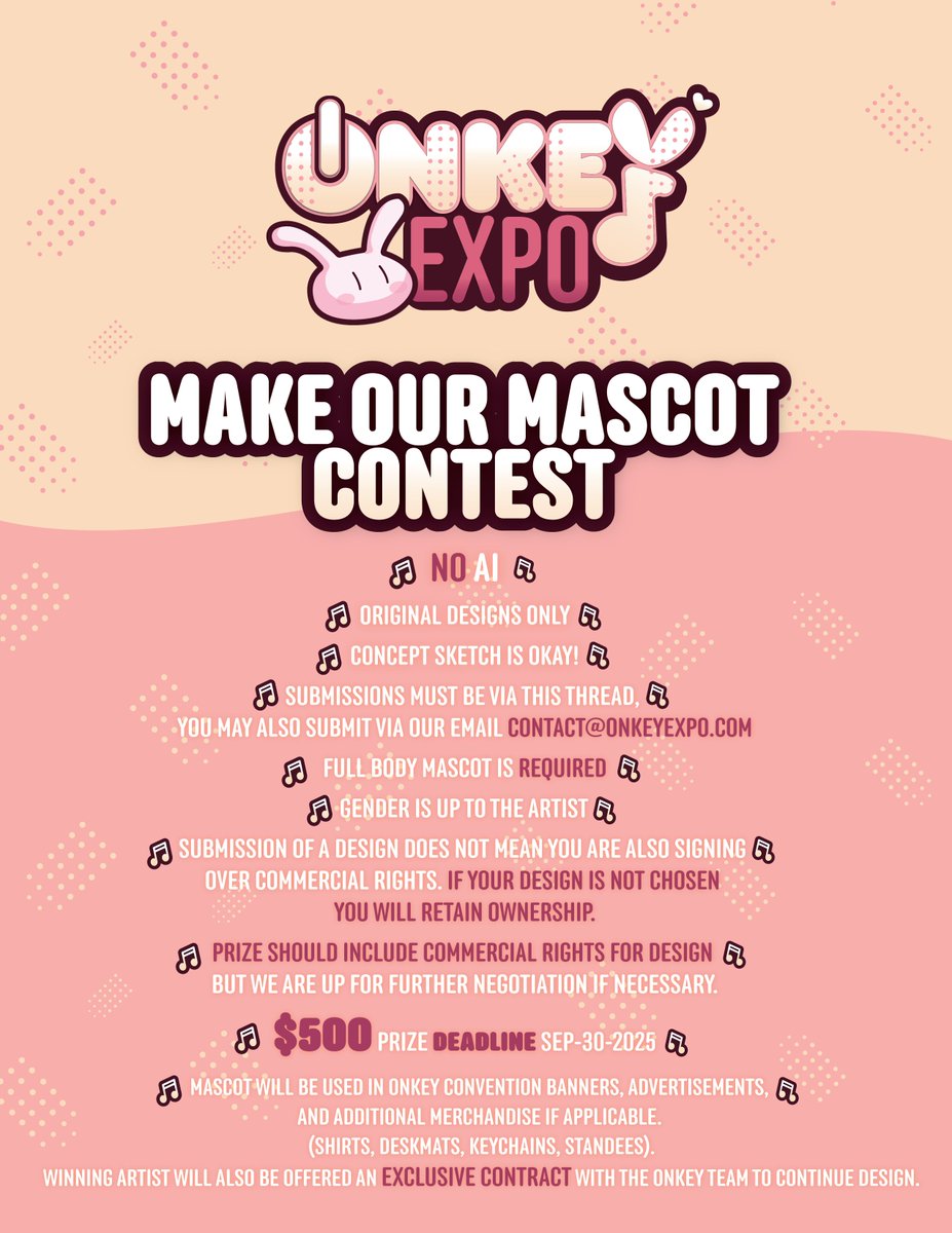 PinBunVT's tweet image. Calling all artists! We need YOUR help designing our convention mascot! We have chosen the name Key. Be inspired by the logo, music, and digital content!
500 Dollar Prize for the chosen design. Sep 30th Deadline. More information below! LETS DO THIS!