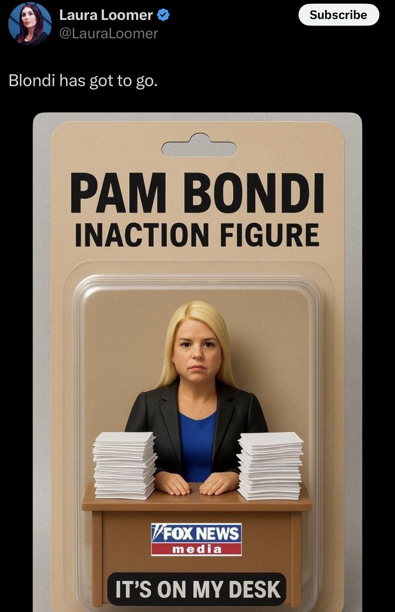 stantherunner's tweet photo. @kaitlancollins @AGPamBondi
@PamBondi
#UnfitForOffice
#TrumpLapDog
#InactionFigure https://t.co/fPQqPXTH6Y