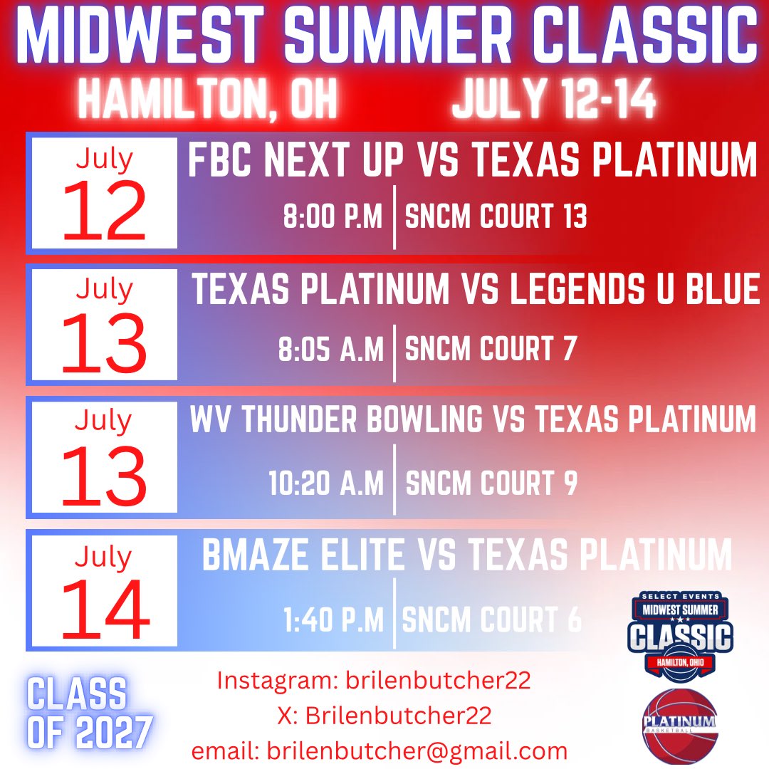 Brilen Butcher (@brilenbutcher22) on Twitter photo Ended the Super Select Showcase strong going 3-1. Heading straight into the Select 40 Session II with a 5-0 record. Starts 8:00 PM tonight. Come and support.
<a href="/ETBU_WBSK/">ETBU Women's Basketball</a> <a href="/ATUWBasketball/">ATU W. Basketball</a> <a href="/HPUWBasketball/">HPU Women's Basketball</a> <a href="/cowgirl_bball/">Hardin-Simmons WBB</a> <a href="/roos_hoops/">Austin College Women’s Basketball</a> <a href="/TWU_Basketball/">TWU Basketball</a> <a href="/ReddiesWBB/">Reddie Women’s Basketball</a> <a href="/CoachJKite/">Coach Jorden Kite</a> Ended the Super Select Showcase strong going 3-1. Heading straight into the Select 40 Session II with a 5-0 record. Starts 8:00 PM tonight. Come and support.
<a href="/ETBU_WBSK/">ETBU Women's Basketball</a> <a href="/ATUWBasketball/">ATU W. Basketball</a> <a href="/HPUWBasketball/">HPU Women's Basketball</a> <a href="/cowgirl_bball/">Hardin-Simmons WBB</a> <a href="/roos_hoops/">Austin College Women’s Basketball</a> <a href="/TWU_Basketball/">TWU Basketball</a> <a href="/ReddiesWBB/">Reddie Women’s Basketball</a> <a href="/CoachJKite/">Coach Jorden Kite</a>