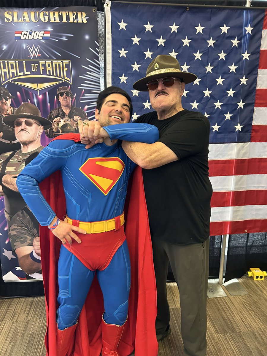 SlaughterDaughterOfficial (@_sgtdaughter) on Twitter photo Looks like Kryptonite isnāt Supermanās only weakness, right <a href="/_SgtSlaughter/">SGT SLAUGHTER</a> ?! š #cobraclutch #sgtslaughter #superman
If anyone knows the person cosplaying Superman, please @ them! šā¤ļøš Looks like Kryptonite isnāt Supermanās only weakness, right <a href="/_SgtSlaughter/">SGT SLAUGHTER</a> ?! š #cobraclutch #sgtslaughter #superman
If anyone knows the person cosplaying Superman, please @ them! šā¤ļøš