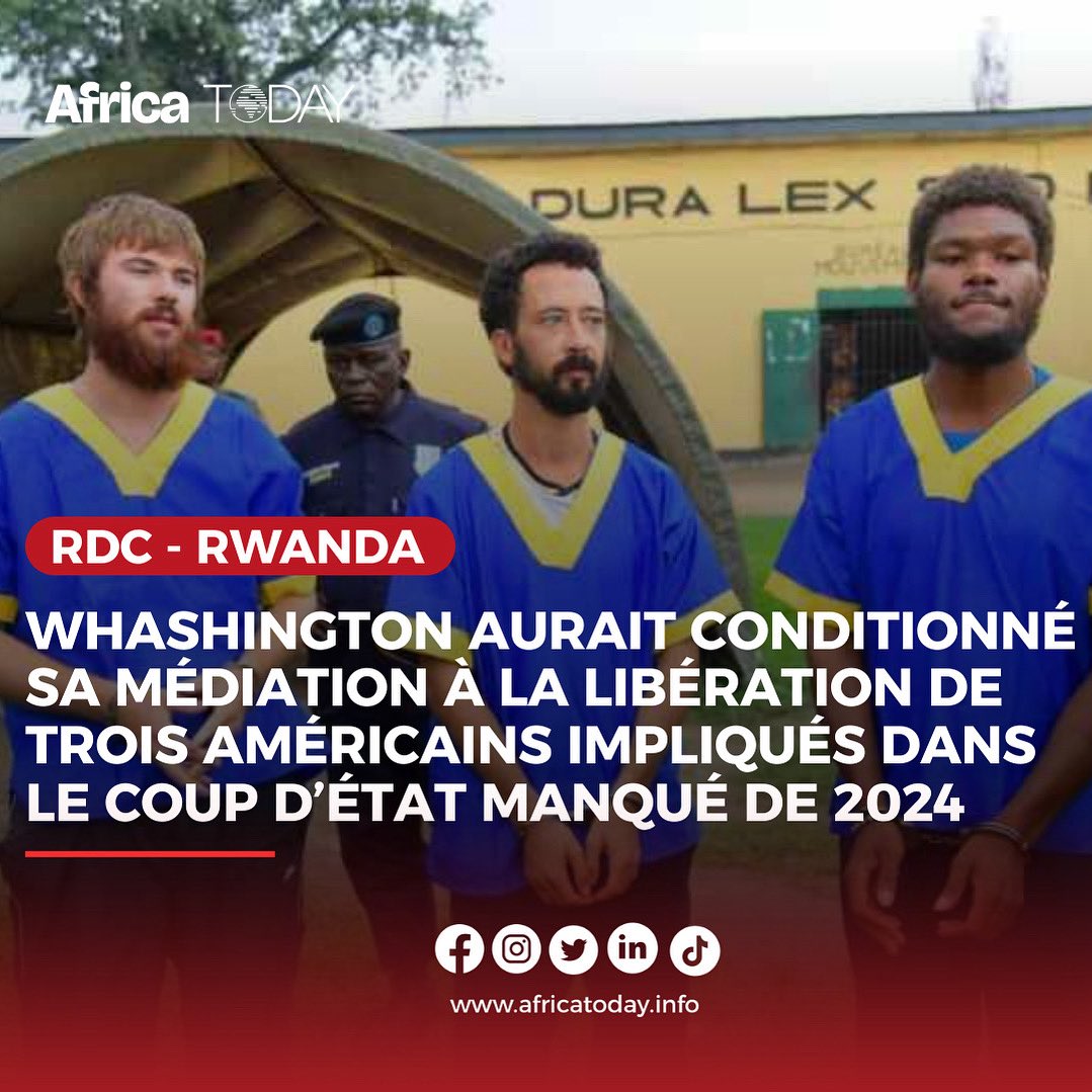africatoday_off's tweet photo. #RDC 🇨🇩 - 🇷🇼 RWANDA : Washington aurait conditionné sa médiation à la libération de trois américains impliqués dans le coup d’État manqué de 2024
👉🏾 : https://t.co/nMhGYqjYQj
#africatoday #rdc #rwanda #politics #afrique #whashington #donaldtrumpjr #info https://t.co/ha7PDTjWUD