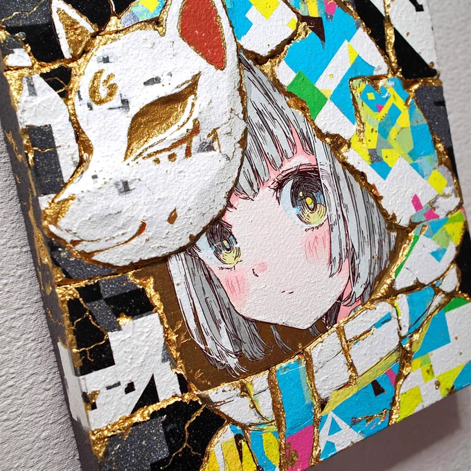 凛とした狐面