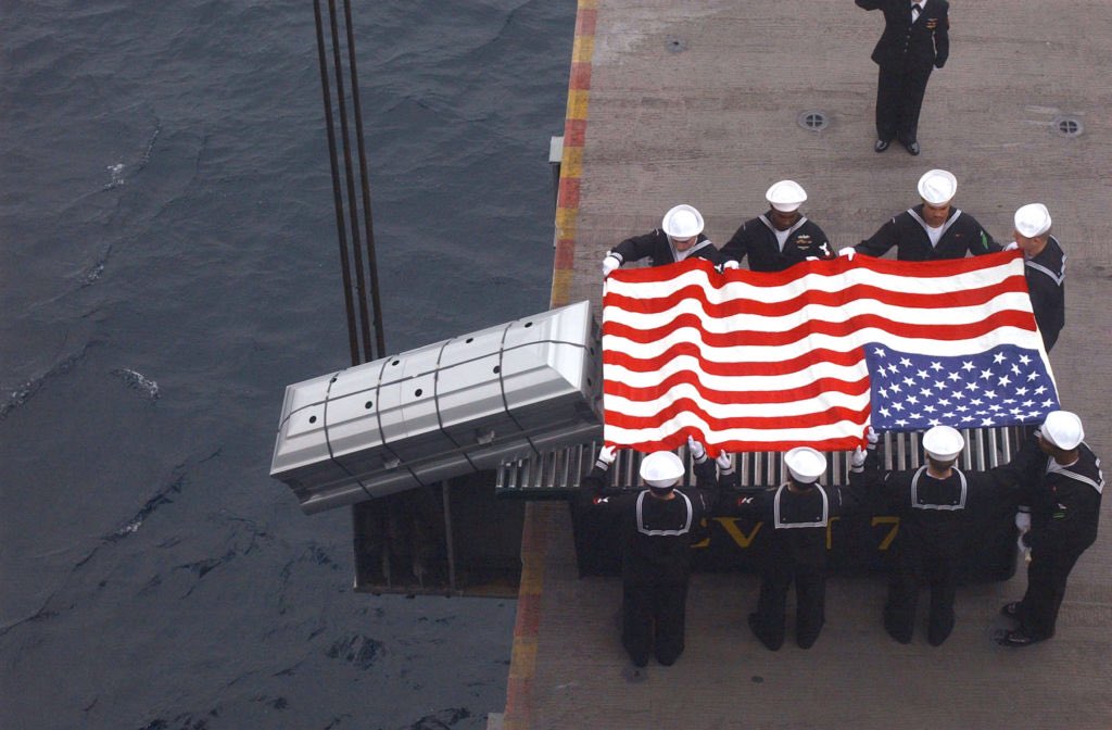 “Bury me at sea 
Where no murdered ghost can haunt me 
If I rock upon the waves 
No corpse shall lie upon me” - Shane MacGowan