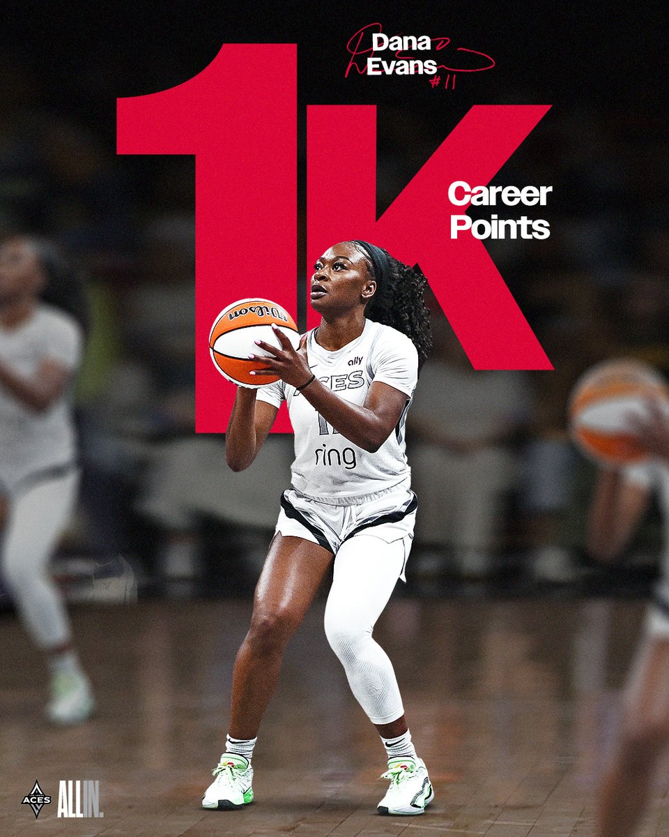 Congrats, <a href="/Danaaakianaaa/">Dana Evans</a> on 1⃣0⃣0⃣0⃣ career points! 👏

#ALLINLV
