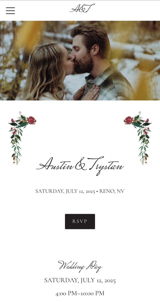 Announcing:
Our First Born Son Austin is getting married this afternoon to his Love Trystan !
God is Great !